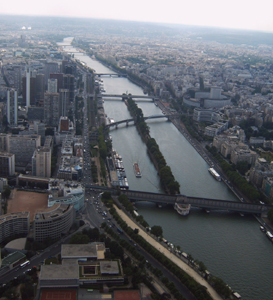 Paris Blick vom Eiffelturm auf die Seine Peter T�pfer The River