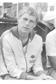 Peter T�pfer als junger Sportler - as young sportsman