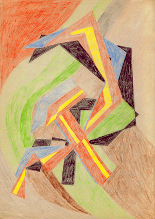 Der Jahrhundertschritt, Peter T�pfer,  Buntstift