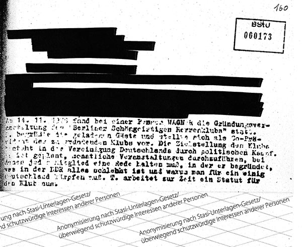 Stasi, Berliner Sch�ngeistige Herrenklub, Peter T�pfer, 